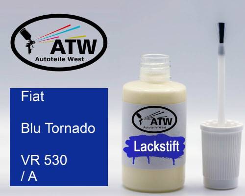 Fiat, Blu Tornado, VR 530 / A: 20ml Lackstift, von ATW Autoteile West.